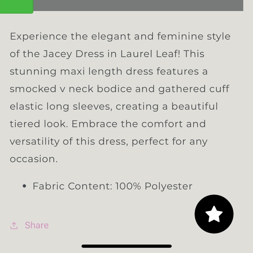 Milkerose Jacey Dress in Laurel Leaf Size 2X - Picture 3 of 13